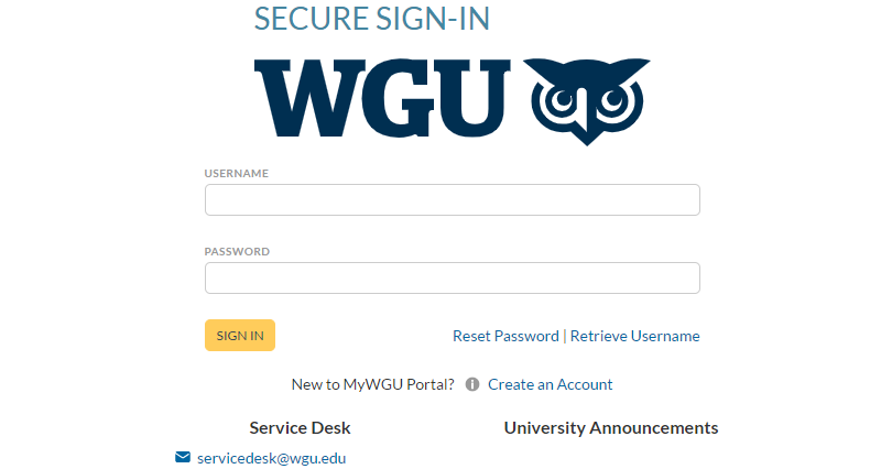 WGU-Student-Portal-Login