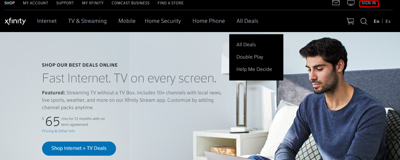 Xfinity Online Portal login