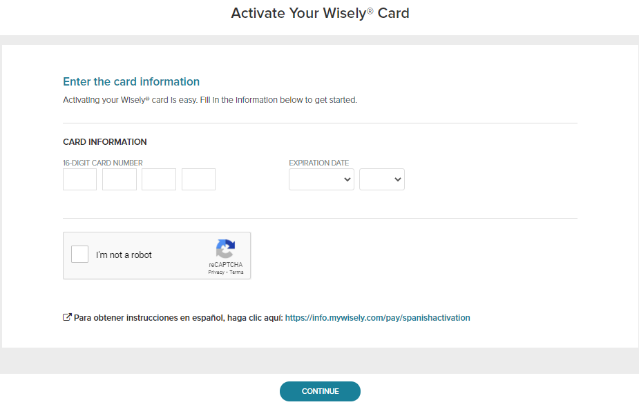 Wisely Card Activate