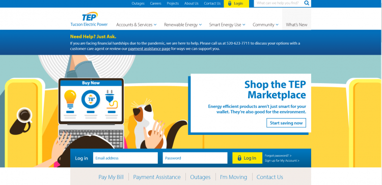 tucson electric power login for bill pay
