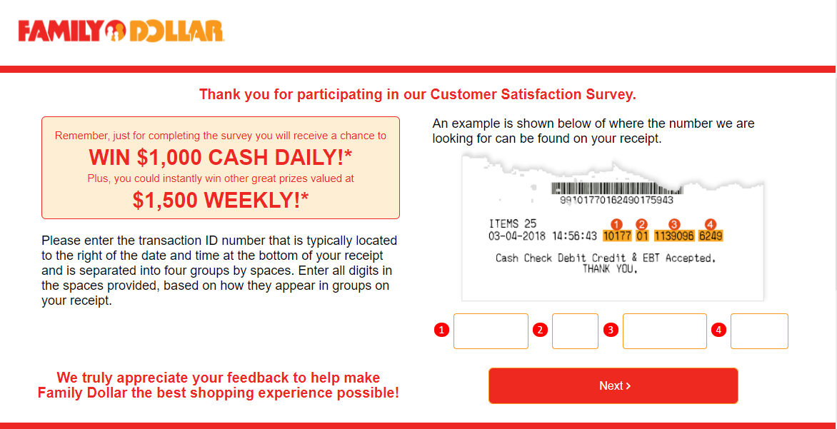 family dollar survey