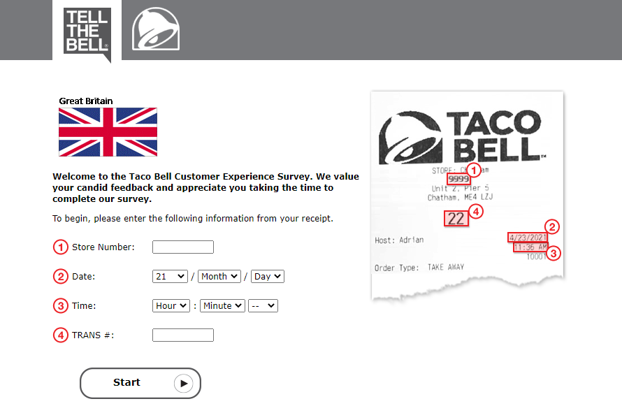 taco bell survey